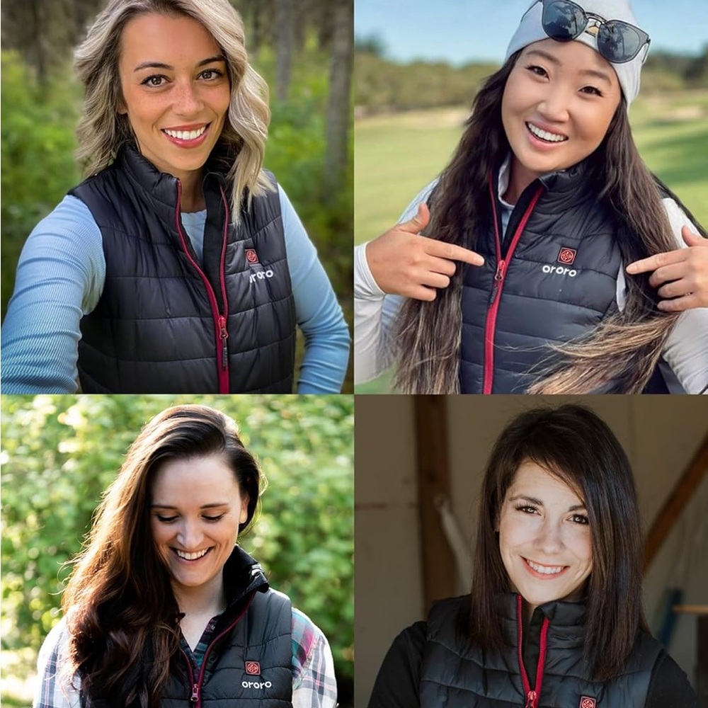 Ororo Women's Heated Vest - Black and Red - Picture 6 of 9